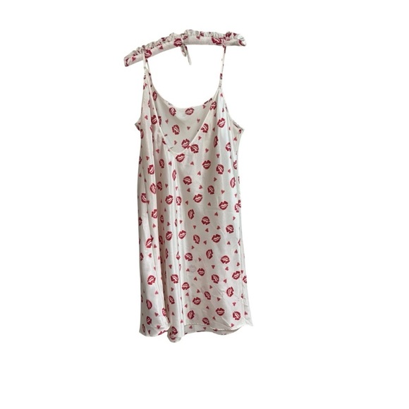 Delicate Treasures Intimates Women's M Medium Vintage Slip Nighty Lip Print Sexy - Picture 2 of 8